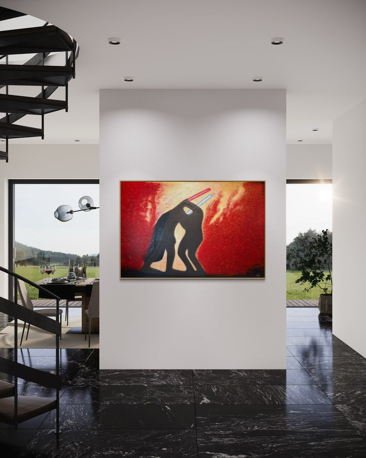 The Dark Side Clash – Darth Vader Inspired Abstract