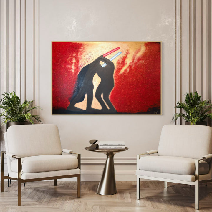 The Dark Side Clash – Darth Vader Inspired Abstract
