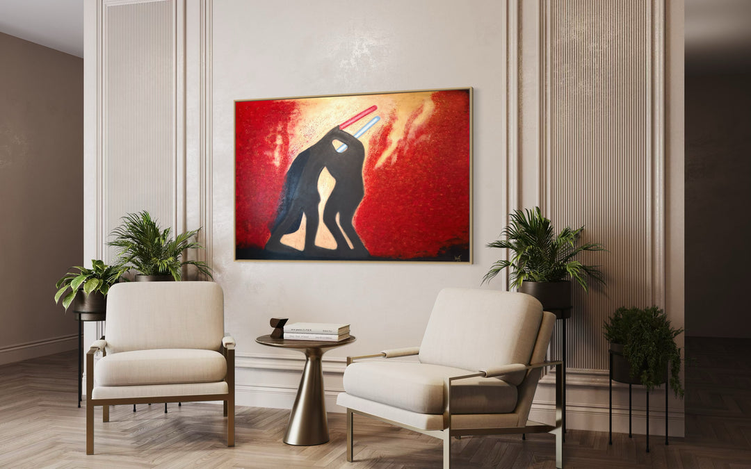 The Dark Side Clash – Darth Vader Inspired Abstract